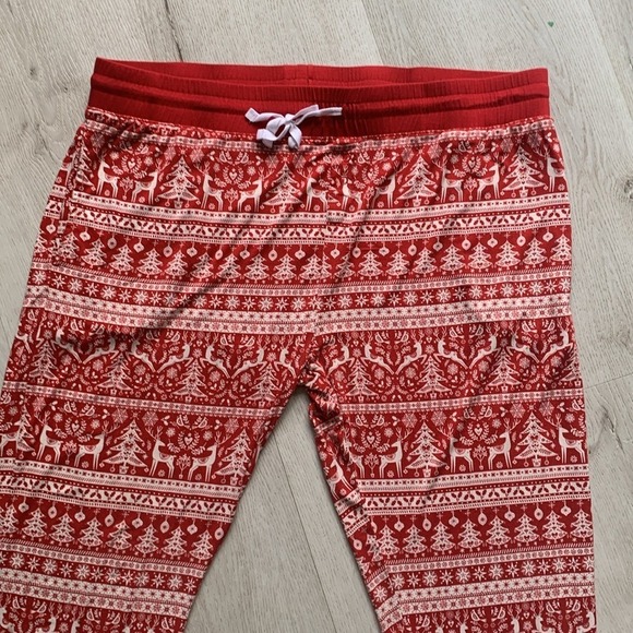 Little sleepies Christmas Womens red reindeer trees size X-LARGE holidays - Picture 10 of 14